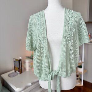 Vintage Alfred Dunner Crochet Shrug Cardigan